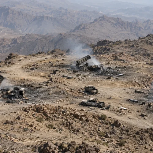 Houthi rocket launchers destroyed